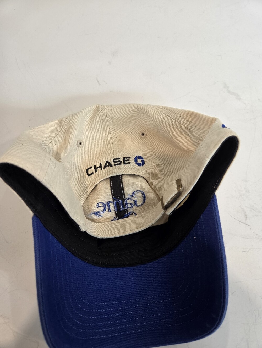Game. Set. Match. TENNIS Us Open Beige and Blue Baseball Cap New - Picture 3 of 3